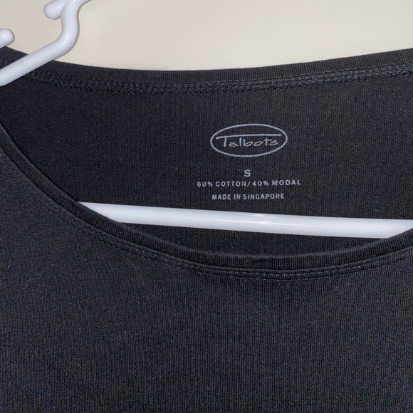 Talbots Black Top with Button Detail - Picture 4 of 5